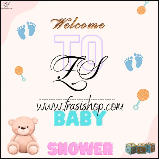 Welcome To Baby Shower - Linea Orsetto Grafica